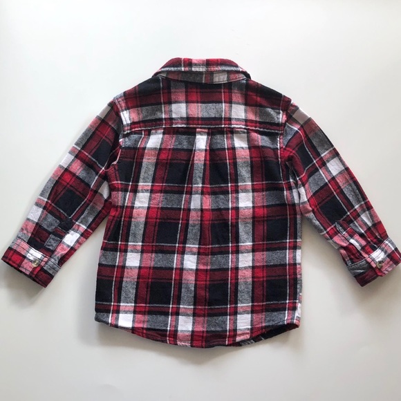 Crazy 8 Boys Flannel Shirt Size 3 Years Old - Picture 2 of 7